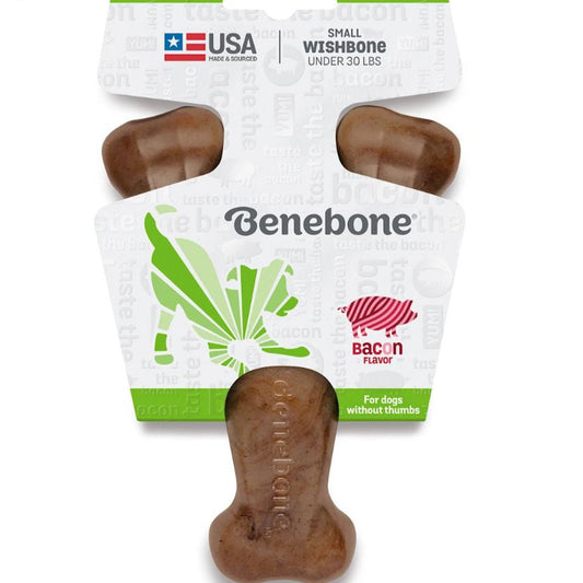 Benebone ウィッシュボーン ベーコン味 天然素材 犬用カミカミフレーバートイ　スモールサイズ