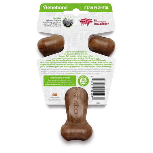 Benebone ウィッシュボーン ベーコン味 天然素材 犬用カミカミフレーバートイ　スモールサイズ