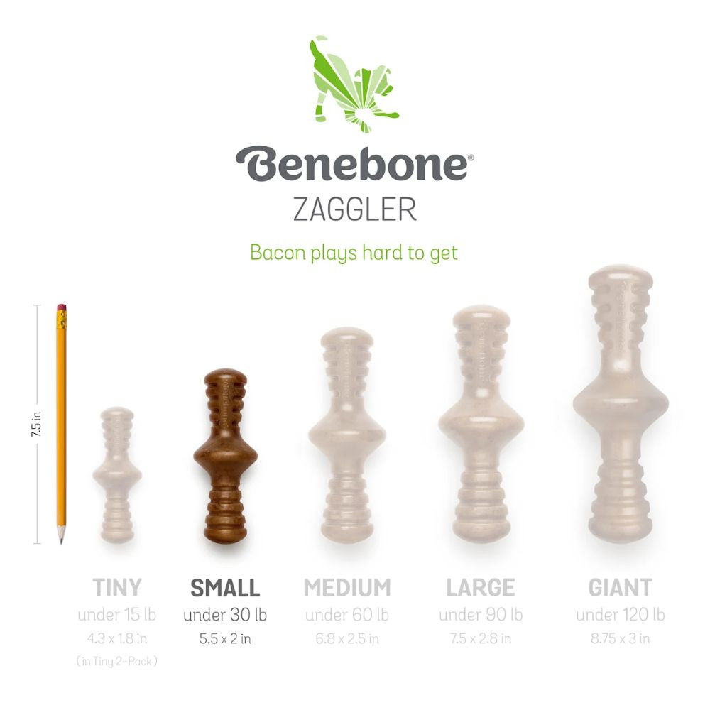 Benebone 天然素材ベーコン味犬用カミカミフレーバートイ ザグラー　スモールサイズ
